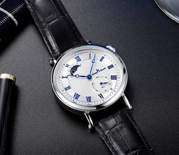 Sun Moon Star Waterproof Watch Two-pin Half Men's Watch - Image 2