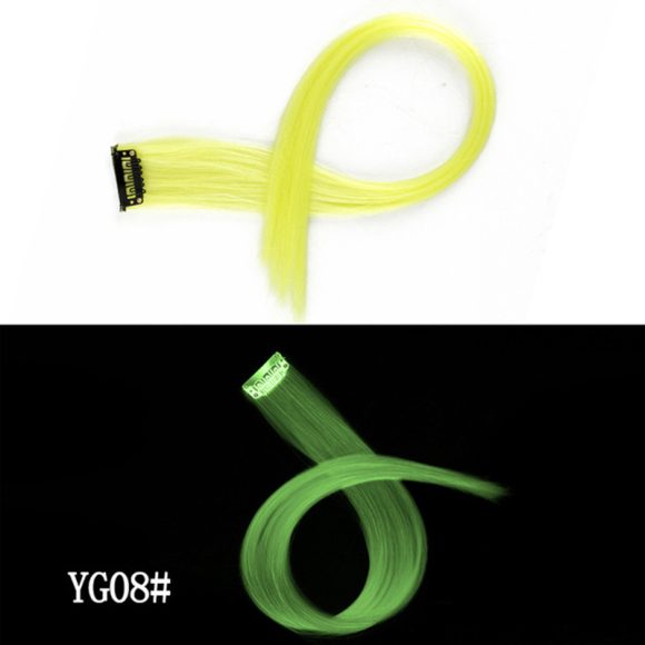 Luminous DIY Clip - In Hair Luminous Hairpiece Hair Traceless 50 CM Rainbow Colour - Image 9