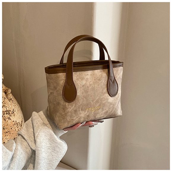 Retro Shoulder Bag Large Capacity Portable Bucket Bag - Image 5