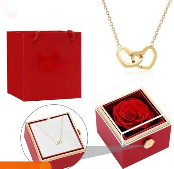 Rose Rotating Jewelry Box Necklace - Image 9