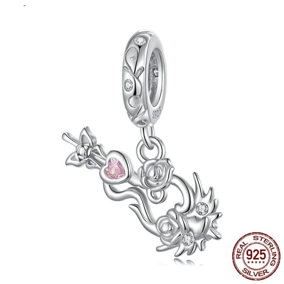 Fantasy Pattern Violin Pendant Sterling Silver - Image 5