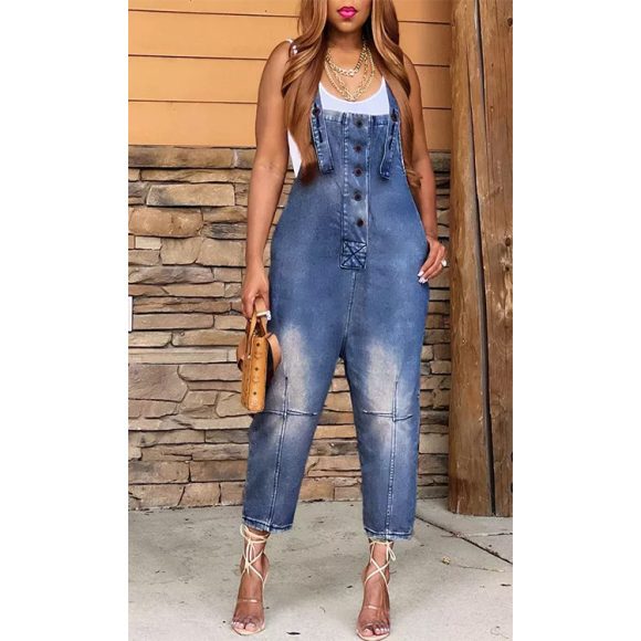Women's Clothing Fashion Casual Siamese Suspender Jeans Women - Image 6