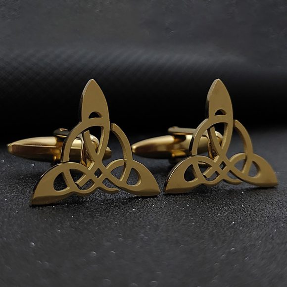 Geometric Triangle Symmetrical Hollow Men's Suit Cufflinks - Image 3