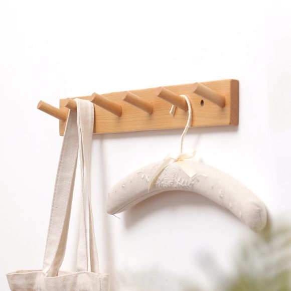 Clothes Hanging Rack Solid Wood Hook Strong Clothes Hook - Image 7