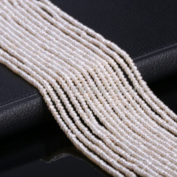 Exquisite Natural Freshwater Flat Round Pearl Beads - Image 4