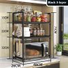 Multi-functional Kitchen Microwave Oven Storage Double-layer Kitchen Seasoning Rack - Image 5