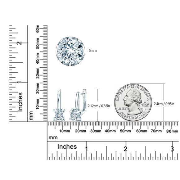 Moissanite Earrings S925 Sterling Silver - Image 2