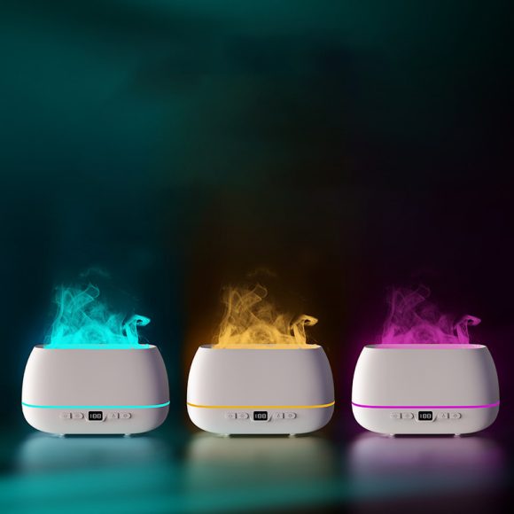 Dropshipping 3D Flame Humidifier 200ml USB Flame Aroma Diffuser Household Humide Aromatherapy Diffuser - Image 7