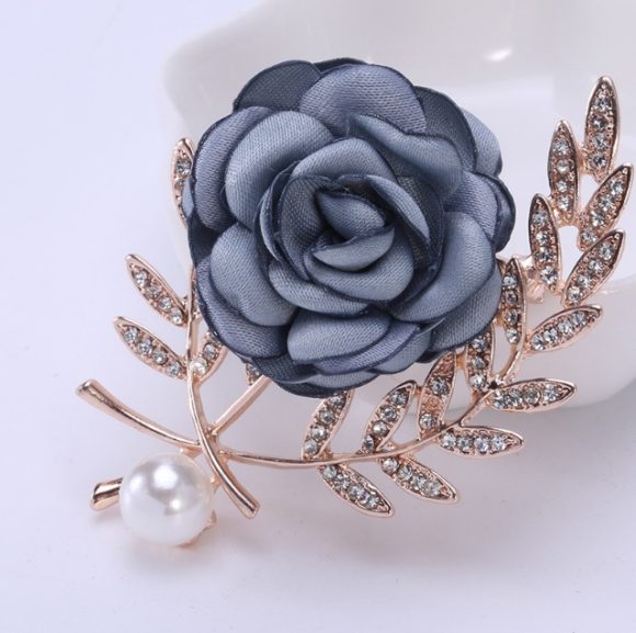 Fabric Flower Lady Temperamental Pin Sweater Coat Cardigan Women's Corsage Clothing Accessories - Image 5
