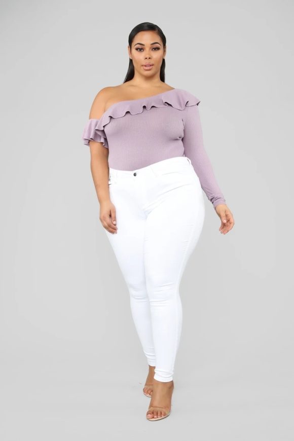 Women's Plus Size Fashion High Elastic Denim Pencil Pants - Image 4