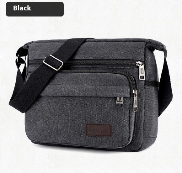 Men's Shoulder Bag Retro Leisure Crossbody Bag Outdoor Sports Canvas Bag - Image 3
