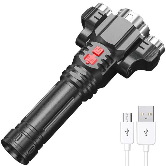 Outdoor Home Portable Riding USB Rechargeable Flashlight - Image 5
