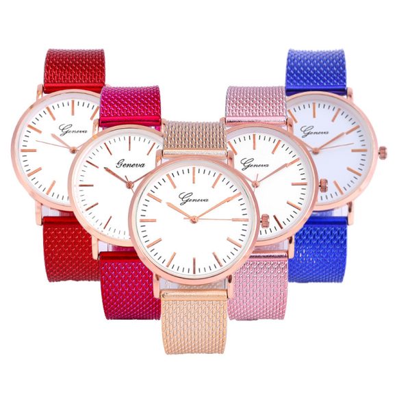 Geneva Watch Dial Plate Mesh Belt Female Minimalist Thin - Image 9
